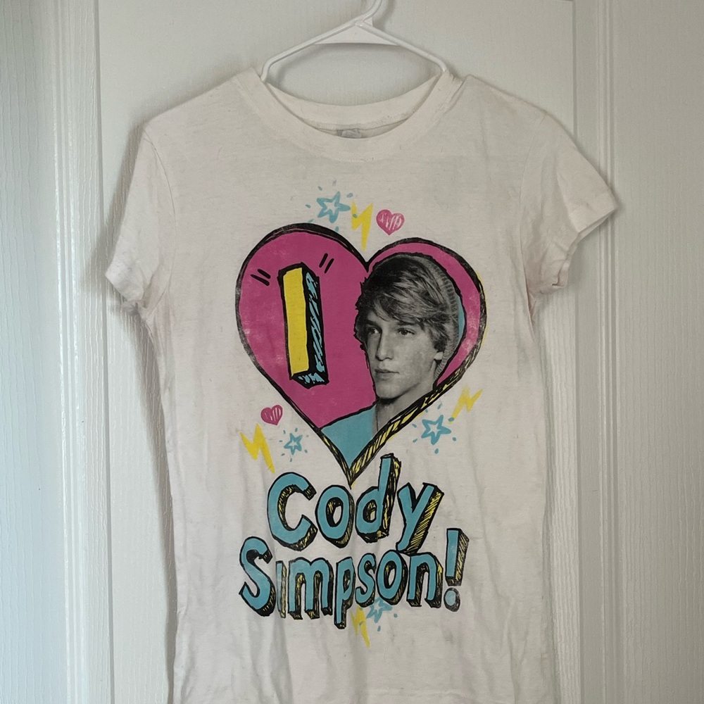 New official vintage rare Cody Simpson concert large T-Shirt white